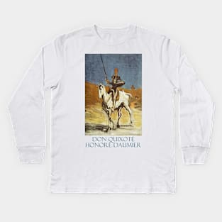 Don Quixote by Honoré Daumier Kids Long Sleeve T-Shirt